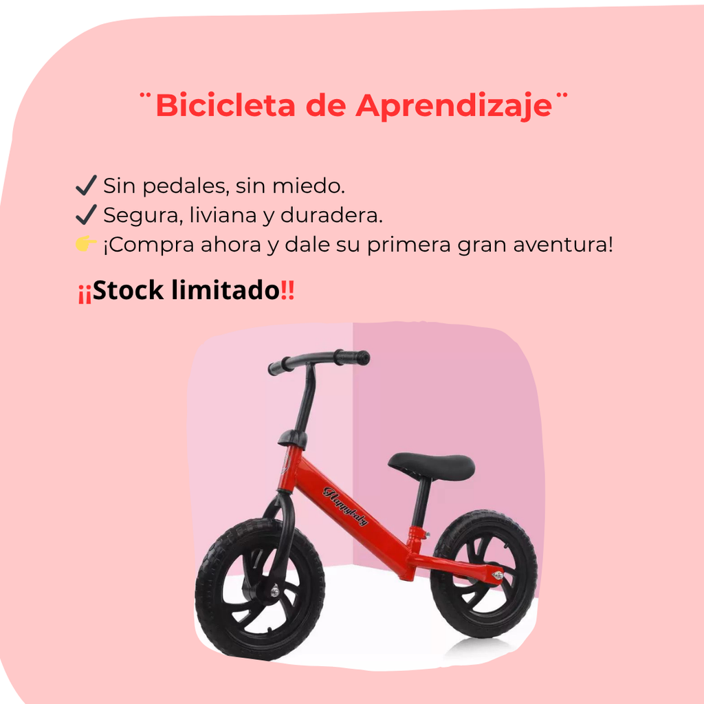 Bicicleta De Aprendizaje Para Niño/a roja