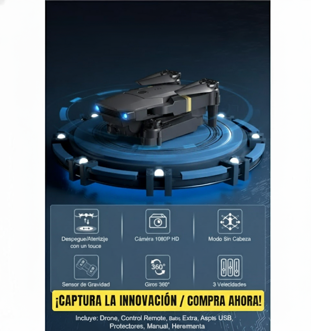 DRONE 4K DOBLE CAMARA TRANSMISIÓN INALÁMBRICA