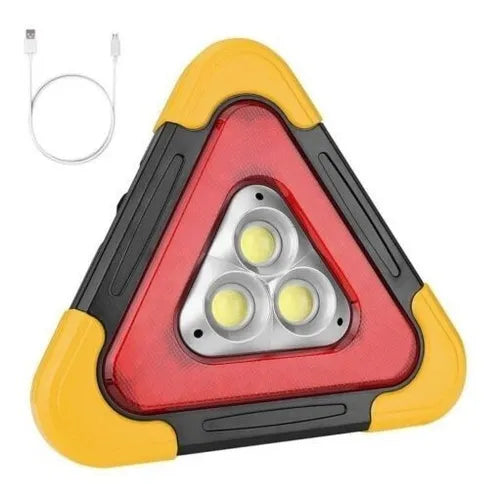 Triángulo con luz de Advertencia recargable  multifuncional